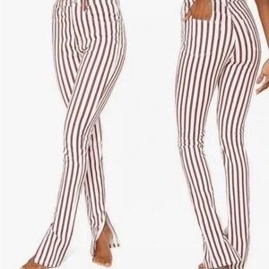 WE WORE WHAT Stiletto Slit Rocker Striped Pants – Size 25